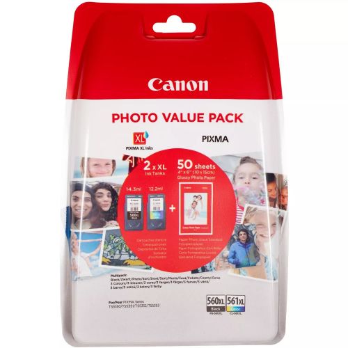 Cartouches CANON Pack 560XLBlack – 561 XL Colour