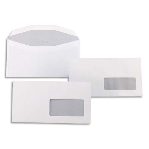 Boîte de 500 Enveloppes 162x229mm Blanches AVEC Fenêtre 45×100 – 80g