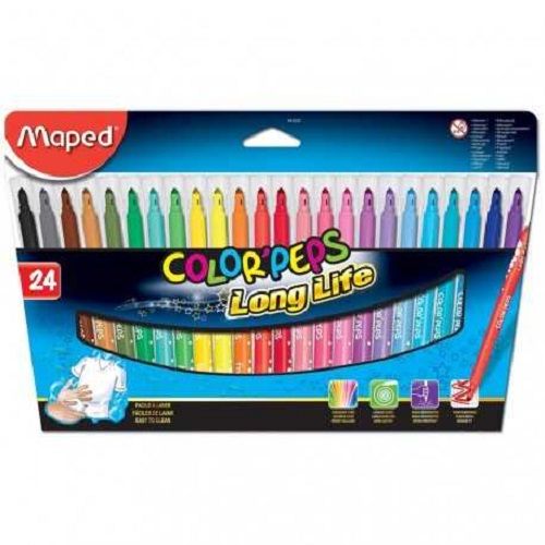 MAPED Pochette 24 Feutres COLORPEP’S. Pte Moyenne