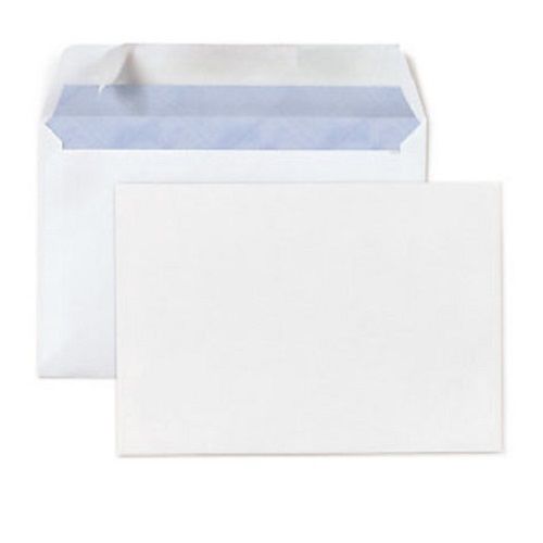 PERGAMY Boîte de 500 Enveloppes Blanches 80g C6 114×162 mm Auto-Adhésives