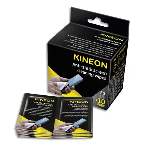 KINEON 60 Lingettes Nettoyantes pré-imprégnées anti-statiques 901022