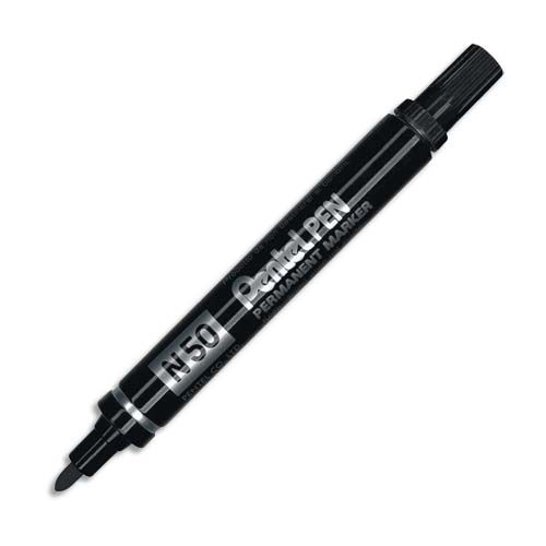 PENTEL N50 Marqueur Indélébile Pointe Ogive NOIR