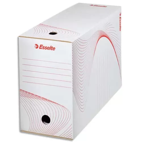 ESSELTE Boîte à Archives BOXY Dos de 15 cm  en Carton Ondulé Kraft Blanc 128601