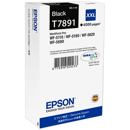 Cartouche EPSON T7891 – Noire XXL – 4000 pages