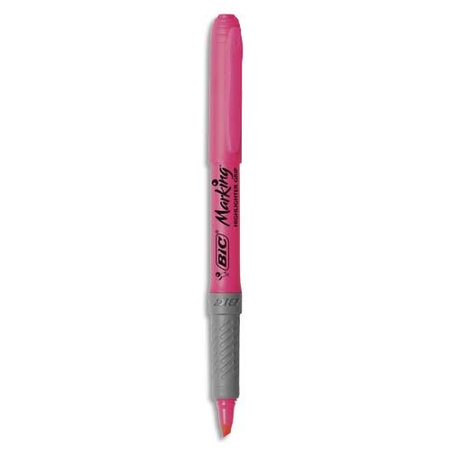 BIC HIGHLIGHTER Surligneur ROSE Brite Liner Grip