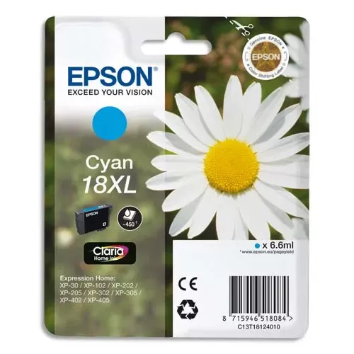 Cartouche EPSON 18XL – Cyan – 6.6 ml
