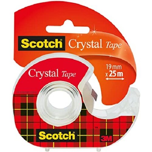 SCOTCH CRYSTAL Ruban adhésif invisible 19mm  x 30m sur Dévidoir