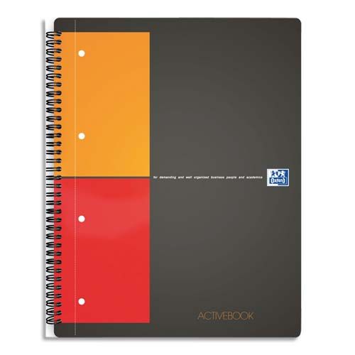 OXFORD Cahier ACTIVEBOOK spirales 160 p. perforées 80g 5×5 21×31,8cm PROMO