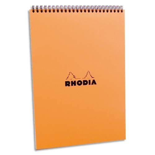 RHODIA Bloc Note Nø18 à Spirale 80 feuilles Perforées Format A4 21 x 29,7 cm 5×5