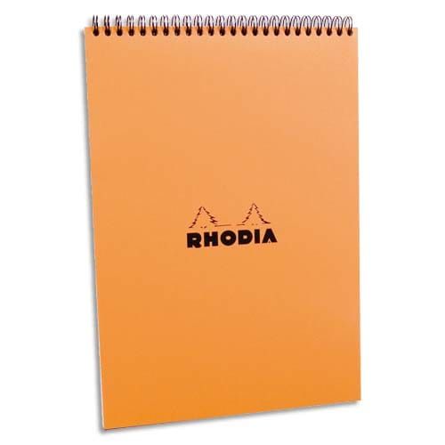 RHODIA Bloc Note Nø18 à Spirale 80 feuilles Perforées Format A4 21 x 29,7 cm 5×5