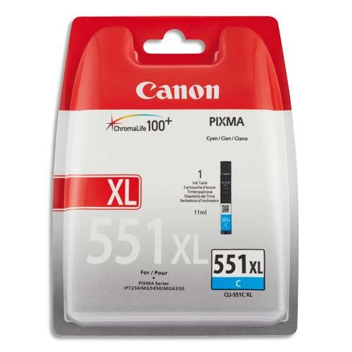 Cartouche CANON CLI 551XL Cyan – 11ml