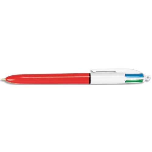 BIC Stylo Bille 4 Couleurs Pointe FINE (corps orange)