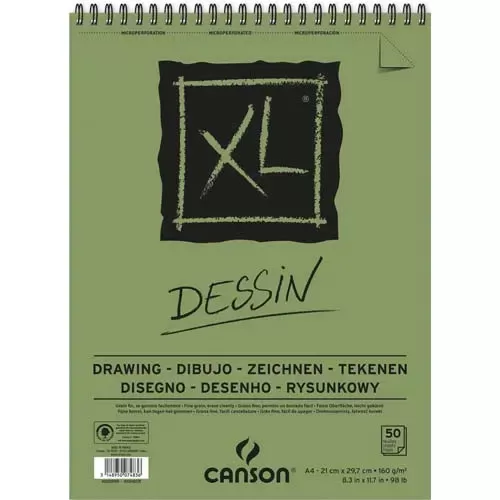 CANSON Bloc XL DESSIN 50 Feuilles Format A4 – 160 g