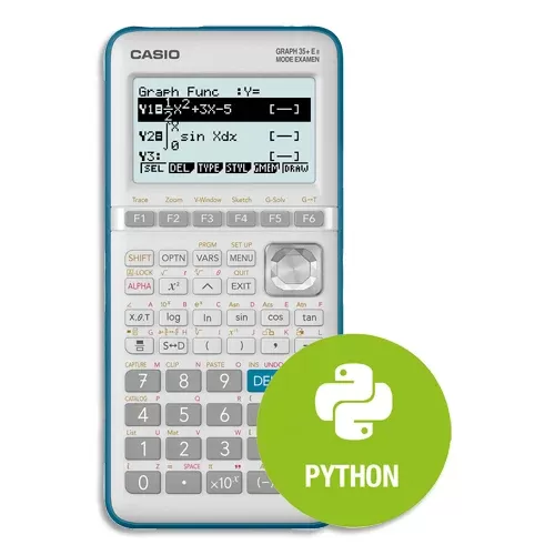 CASIO Calculatrice graphique GRAPH35+E II Menu PYTHON intégré