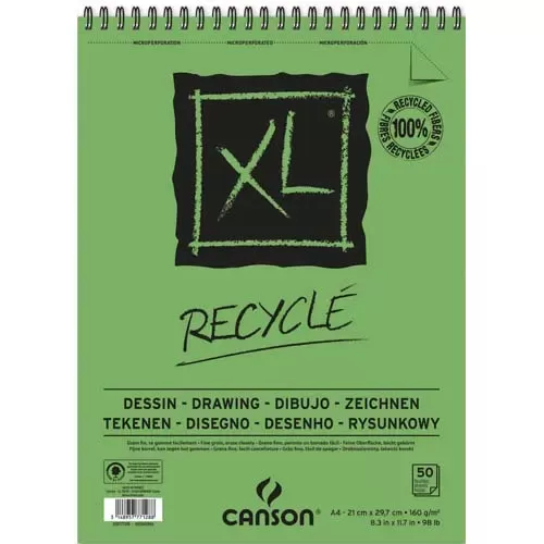 CANSON Bloc Croquis XL Recyclé 50 Feuilles Format A3 – 160g