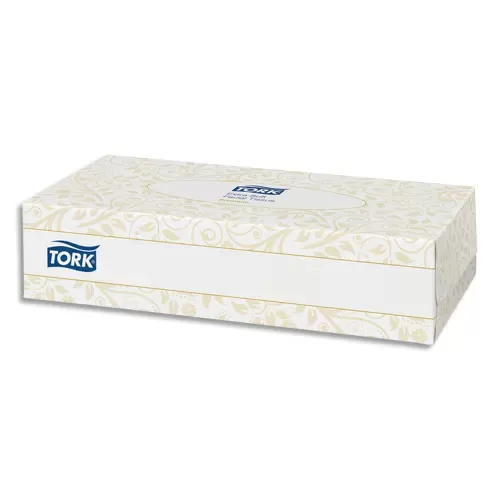 TORK Boîte distributrice 100 Mouchoirs blancs enchevêtrés 2 plis