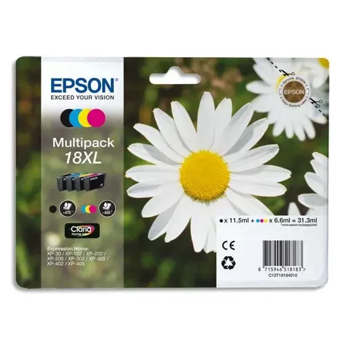 Cartouche EPSON 18XL – Multipack – (Noire,Cyan,Yellow,Magenta)