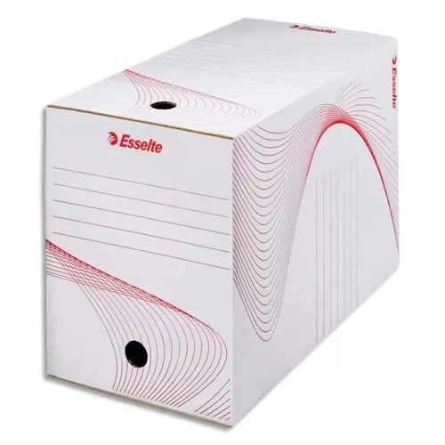 ESSELTE Boîte à Archives BOXY  Dos de 20 cm en Carton Ondulé Kraft Blanc 128701