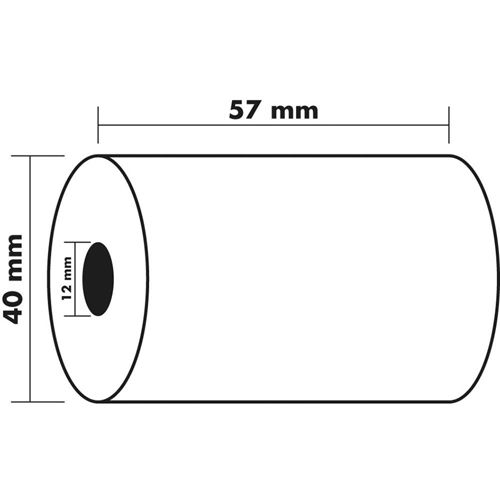 EXACOMPTA 10 Bobines Papier Thermique Carte Bancaire 57x40x12mm 18 m 0BPA 40339E