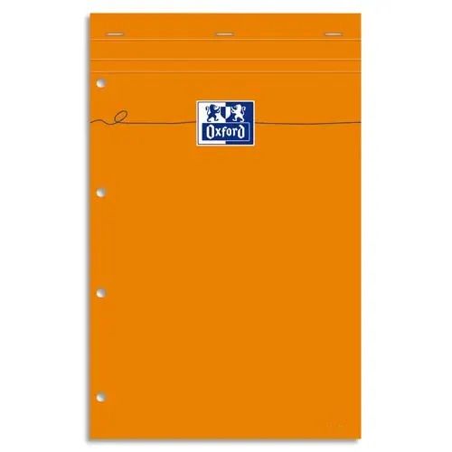 Oxford Bloc Notes Perforé 160 pages 80g  Lignées + Marge  Format A4+ 21 x 31,5cm