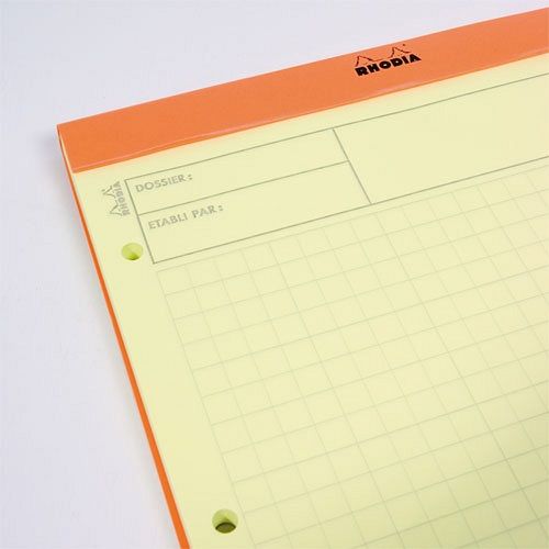 RHODIA Bloc Note AUDIT 21×32 80g perfor‚ Feuilles JAUNES