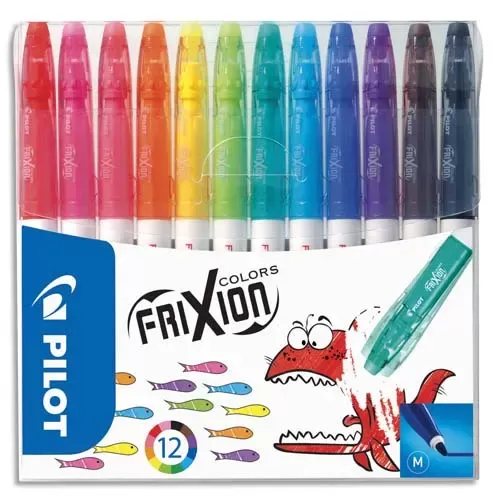 PILOT Frixion COLORS 12 Feutres Effaçables – PROMO –