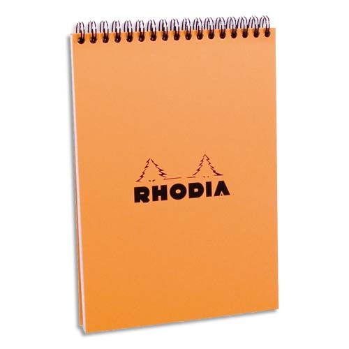 RHODIA Bloc Note Nø16 à Spirale 80 feuilles Perforées Format A5 14,8 x 21 cm 5×5