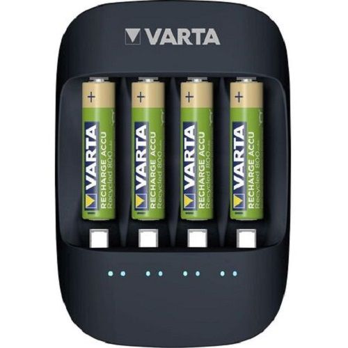 VARTA Chargeur ECO CHARGER avec 4 x Piles AA