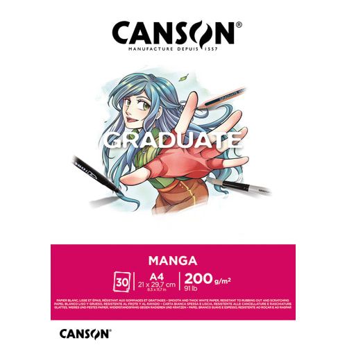 CANSON Bloc Dessin GRADUATE MANGA 30 feuilles A4 200g