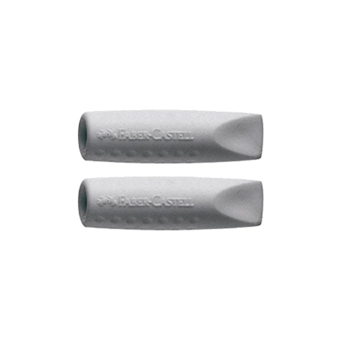 FABER CASTELL Lot de 2 Gommes Capuchons Grip Eraser Cap 2001