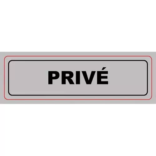 VISO Plaque de Signalisation auto-adhésive en aluminium 17 x 5cm – Privé