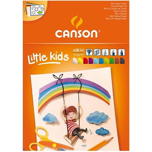 CANSON Bloc de 30 Feuilles A4 de Couleur 120g