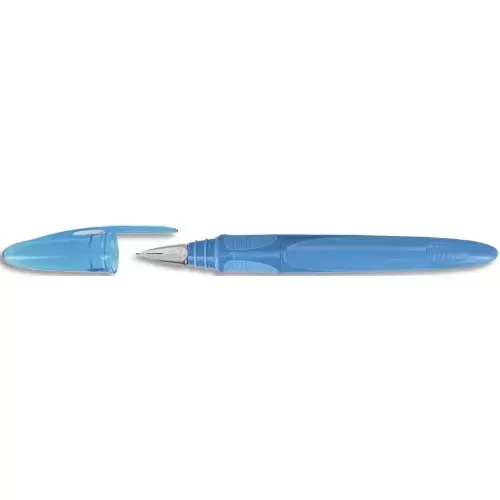 BIC Stylo plume EASY CLIC. Grip Caoutchouc. Plume Acier Moyenne