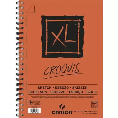 CANSON Bloc XL CROQUIS 120 Feuilles Format A4 – 90 g