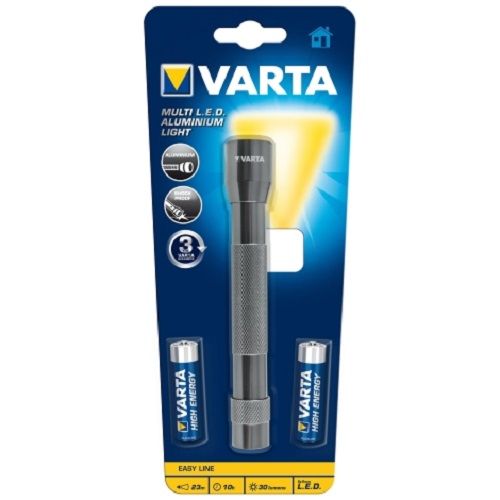 VARTA F10 Lampe Torche Corps Aluminium 30 lumens 10h 23 mètres 2AA