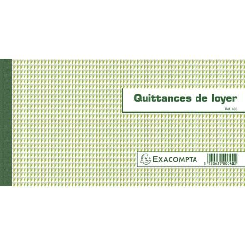 EXACOMPTA Manifold Quittances de Loyer 12,5x21cm 50 feuillets tripli 43E