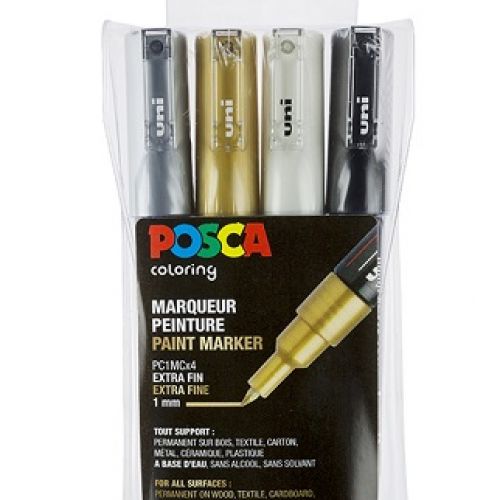 UNI Paint Marker à base d’huile marqueur indélébile pte moy ogive BLANC 410977