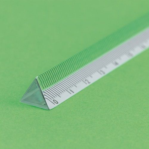 MILAN Règle Transparente Triangulaire 15 cm