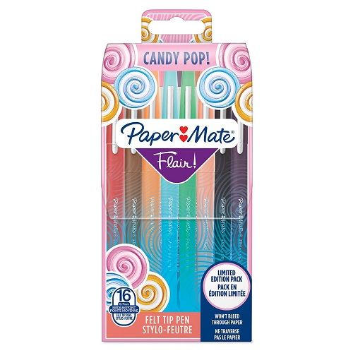 PaperMate Etui de 16 Stylos Feutres FLAIR Medium CANDY POP Collection