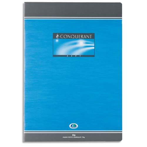 CONQUERANT Cahier de Brouillon 17×22 cm 96 pages Grands OU Petits Carreaux