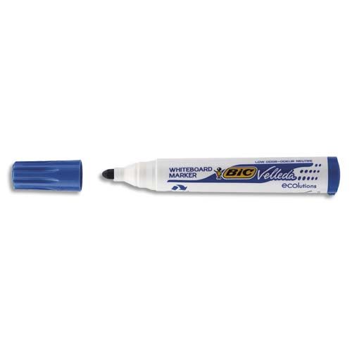 BIC VELLEDA 1701 Marqueur Effaçable Pointe Ogive Large BLEU