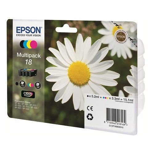 Cartouche EPSON 18 – Multipack – (Noire, Cyan, Yellow, Magenta)