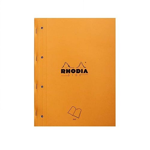 RHODIA Side Bloc de Cours Feuilles 5×5 perforées détachables