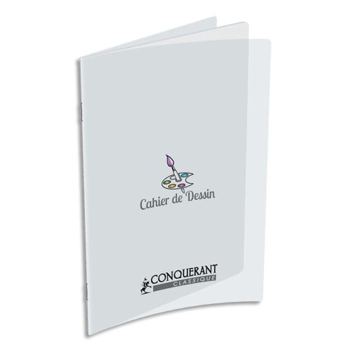 CONQUERANT Cahier de Dessin 24×32 cm 48 pages Blanches 120 g