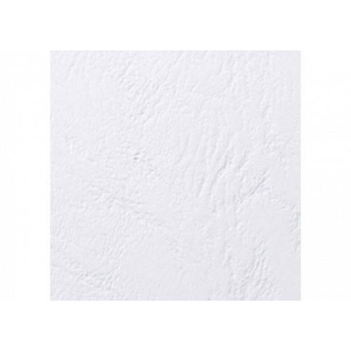 FELLOWES Plat de Couverture Grain Cuir BLANC 250g  x 1