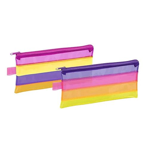 VIQUEL Trousse plate Transparente HAPPY FLUO