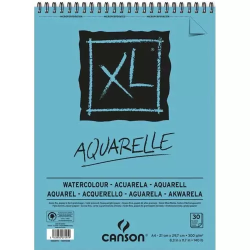 CANSON Bloc XL AQUARELLE 30 Feuilles Format A4 – 300 g