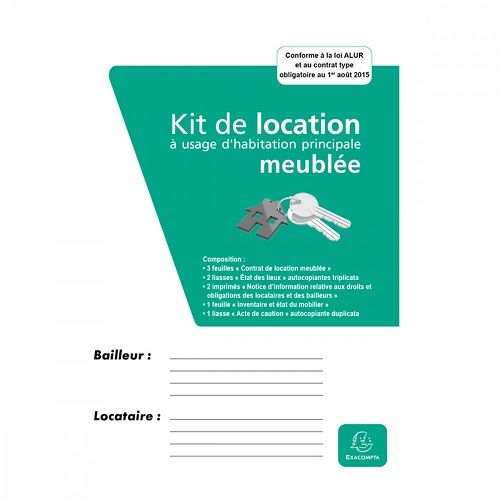 EXACOMPTA Kit Location Meublée : Contrat + Etat des Lieux + Notice + Inventaire