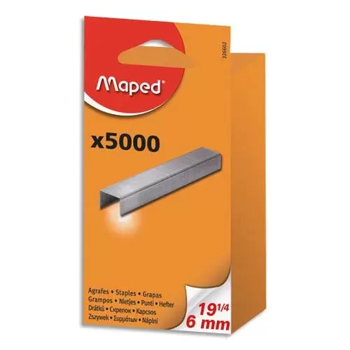 MAPED Boîte de 5000 Agrafes SP 19-1/4 Galvanisées