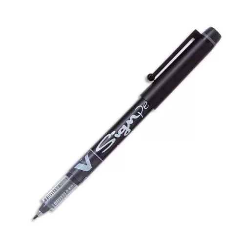 PILOT V-SIGN PEN Stylo Feutre Encre Fluide NOIRE